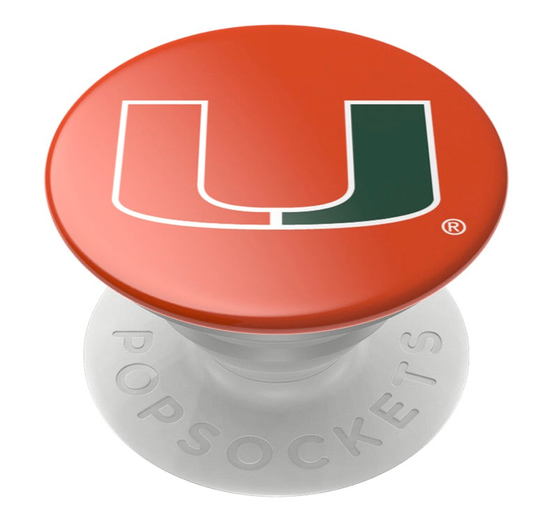 Miami Hurricanes Popsocket U Logo - Orange