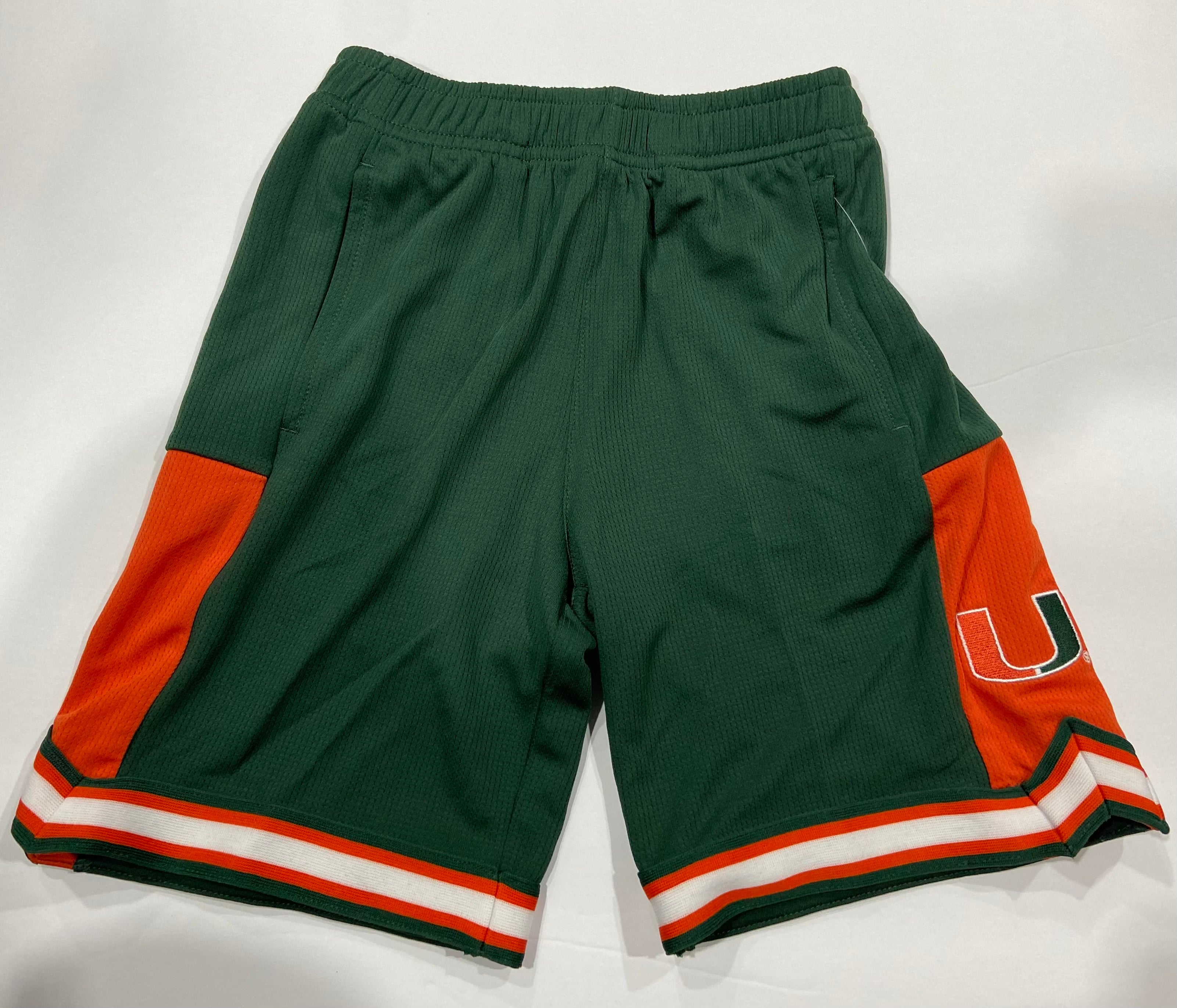 Miami Hurricanes Youth Authentic Style Basketball Shorts - Green
