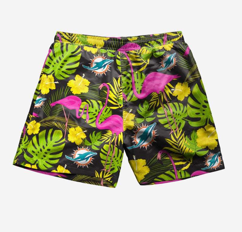 Miami Dolphins Highlights Flamingo Swimming Trunks