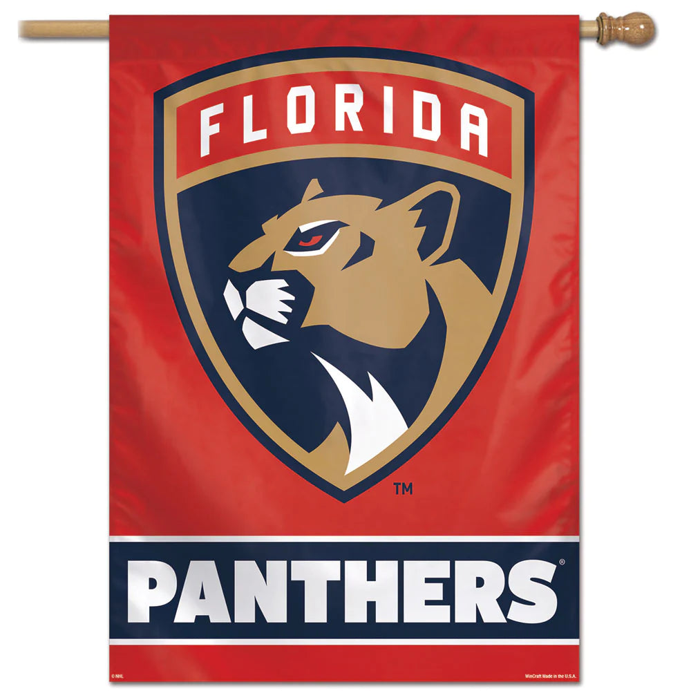 Florida Panthers 2-Sided 28" x 40' Vertical Flag - Red