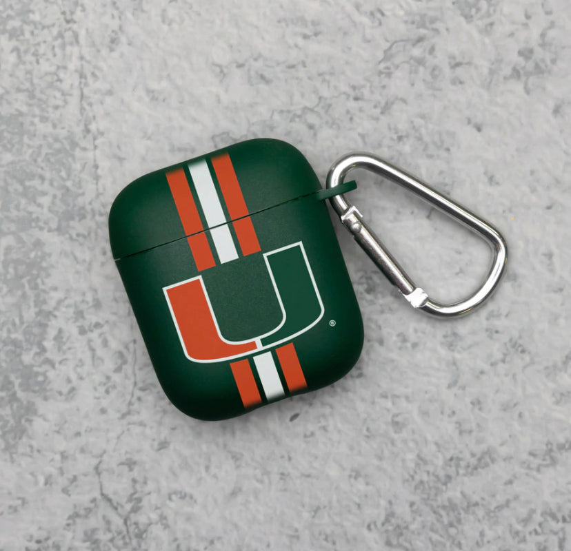 Miami Hurricanes AirPod Case Cover - Stripes