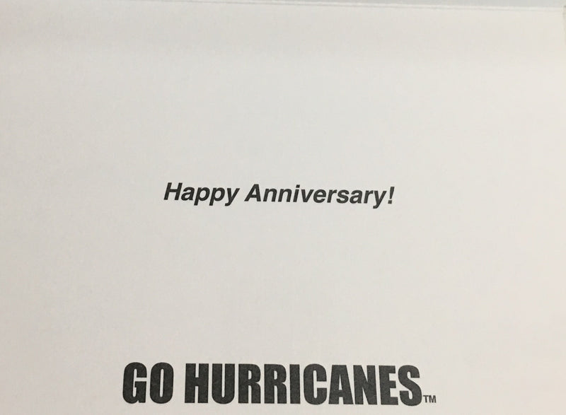 Miami Hurricanes Happy Anniversary Card - Go Hurricanes!