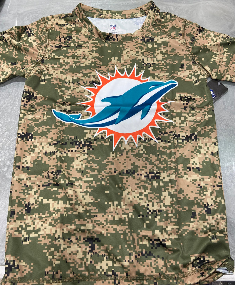 Miami Dolphins Dry-Tek Digi Camo Youth T-Sihirt