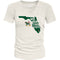 Miami Hurricanes Women's We Run This State Tri-Blend V-Neck T-Shirt - Oatmeal