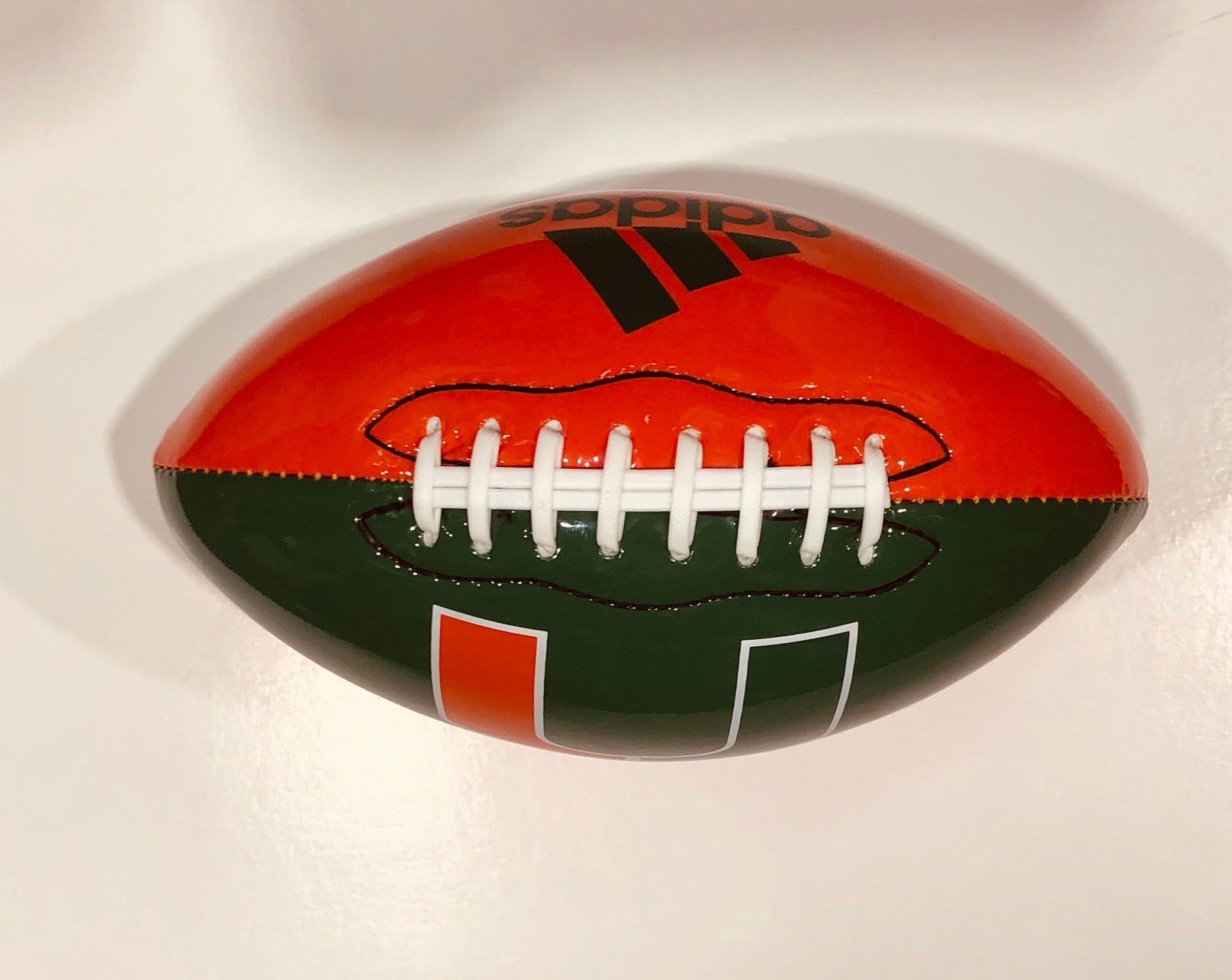 Miami Hurricanes adidas Adiblitz University Mini Glossy Football
