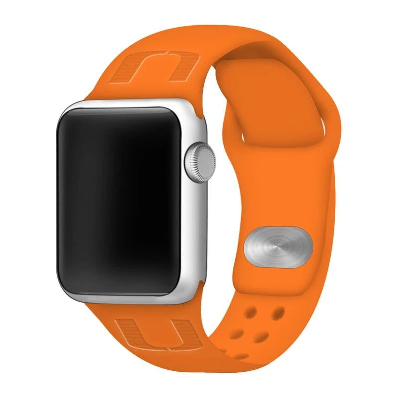 Miami Hurricanes Apple Watch Band- Orange