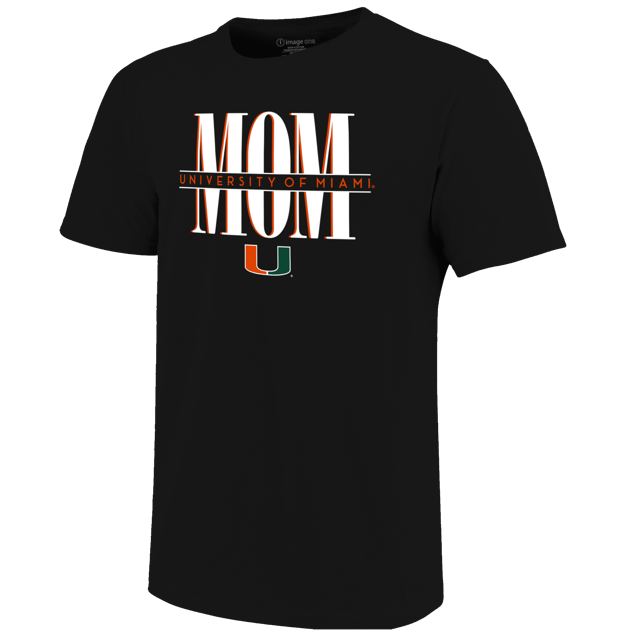 Miami Hurricanes Women's Mom V-Neck T-Shirt -  Black
