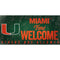 Miami Hurricanes Miami Fans Welcome Others Not Allowed Wood Sign - 6 x 12