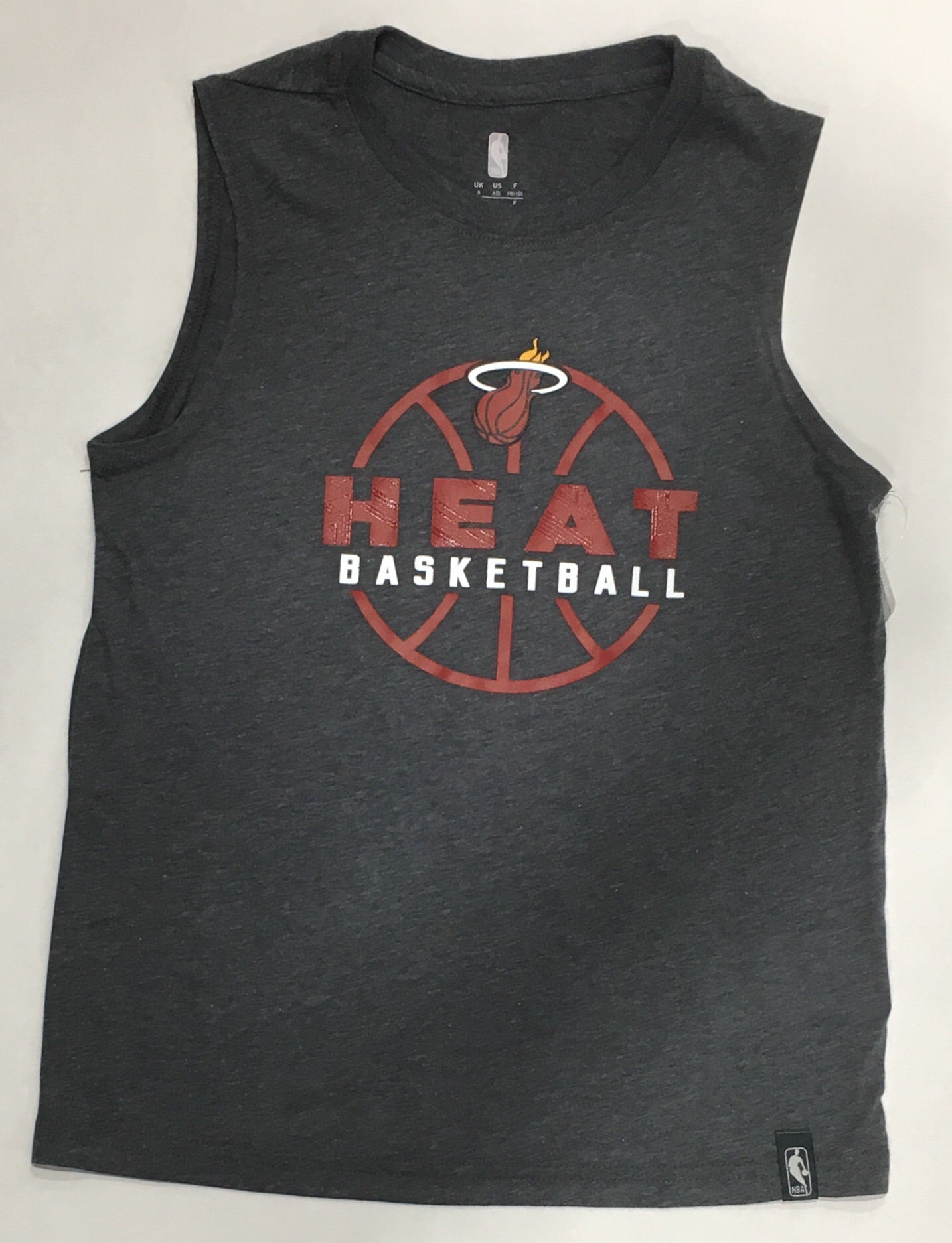 Miami Heat Youth Sleeveless T-Shirt - Gray