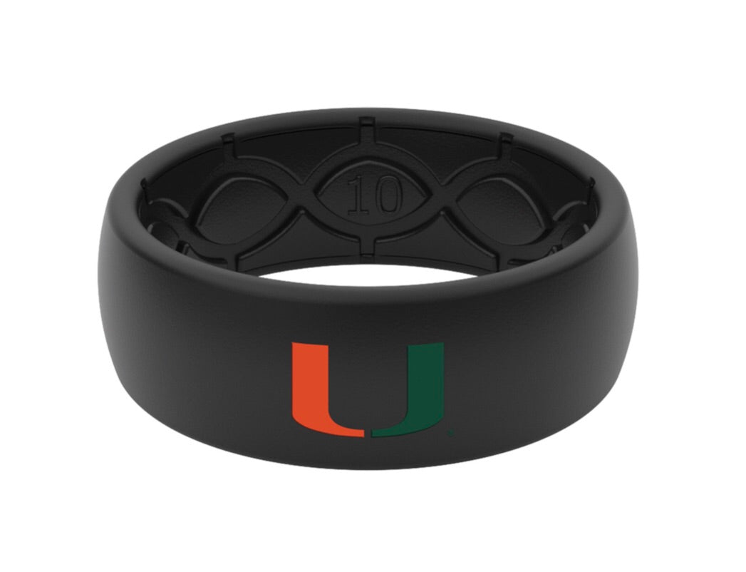 Miami Hurricanes Groove Life Silicone Ring - Orange & Green U - Original