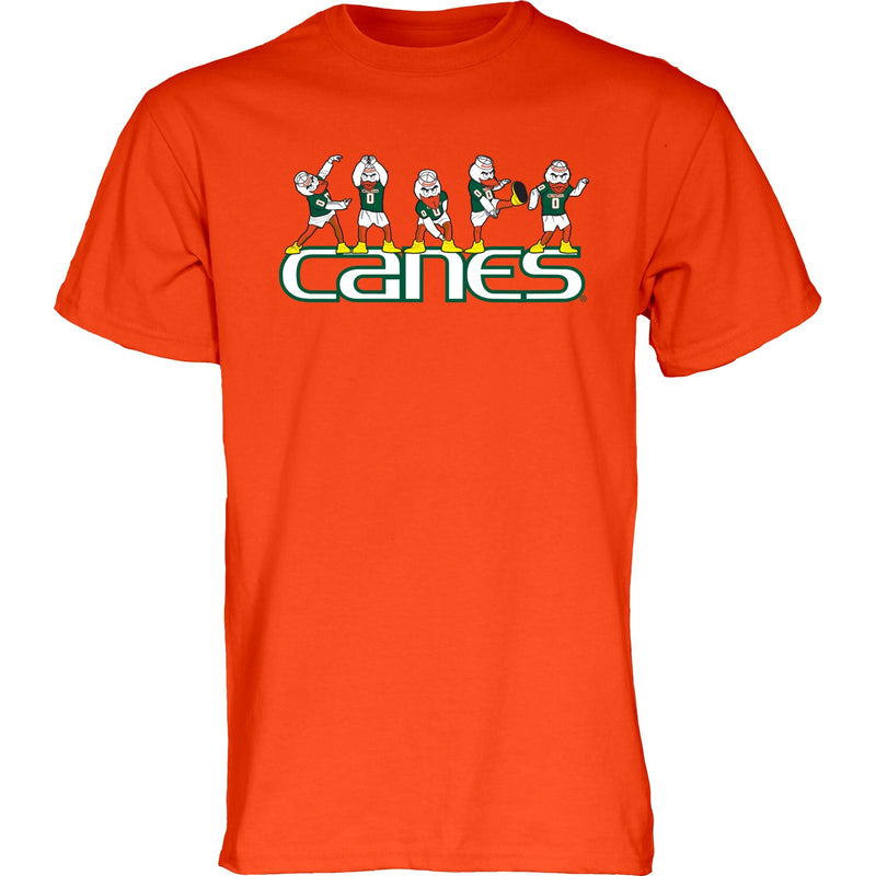 Miami Hurricanes Sebastian CANES Tri-Blend T-Shirt - Orange