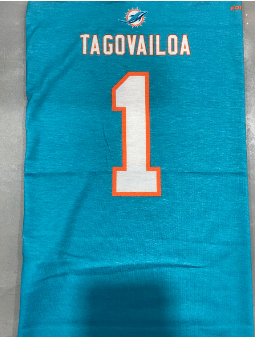 Miami Dolphins Tua Tagovailoa Neck & Face Gaiter Scarf
