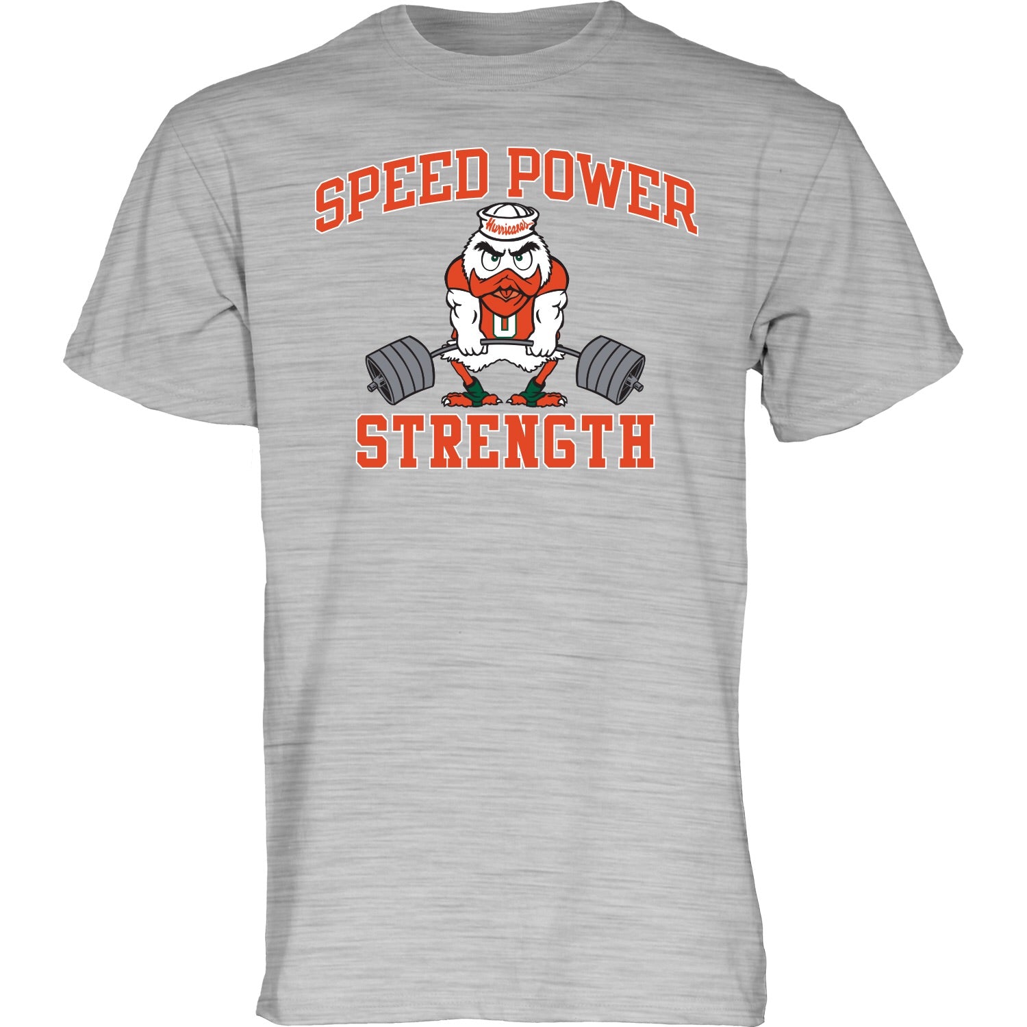 Miami Hurricanes Speed Power Strength T-Shirt -  Grey