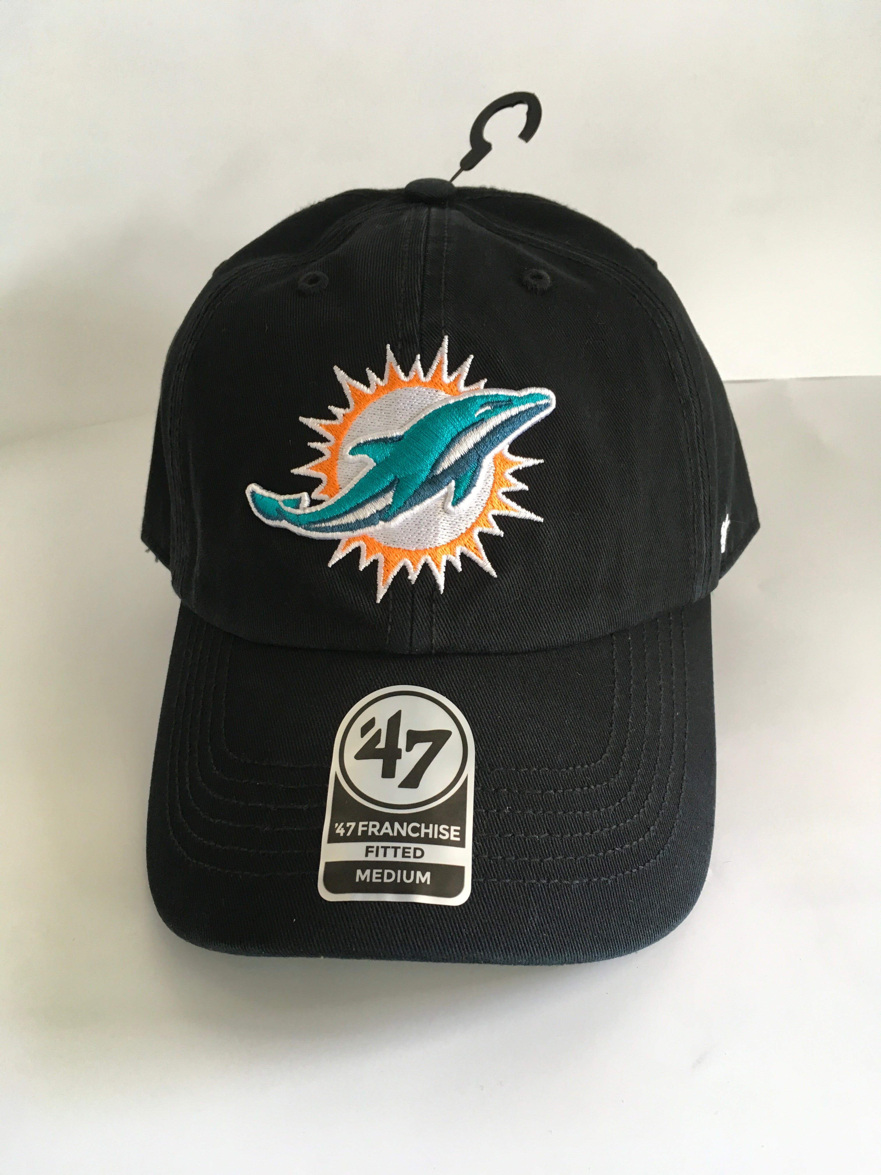 Miami Dolphins 47 Brand  Flex Fitted Hat -  Black