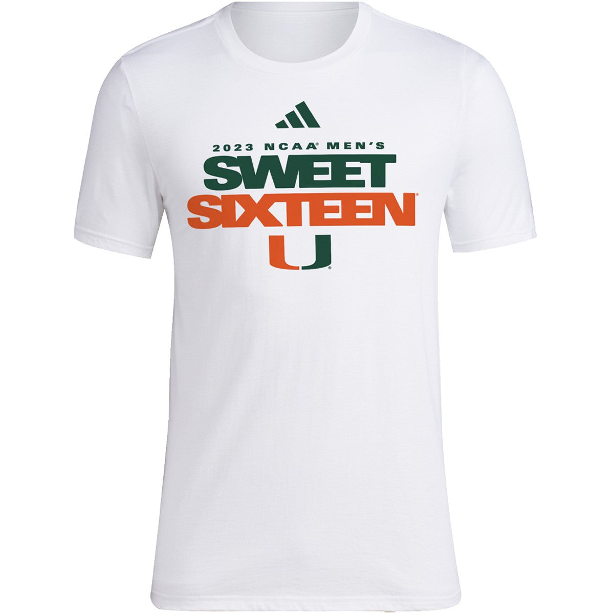 Miami Hurricanes adidas Men’s Basketball 2023 Sweet 16 T-Shirt - White