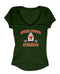 Miami Hurricanes  Women's Speed Power Strength V- Neck Shirt - Green
