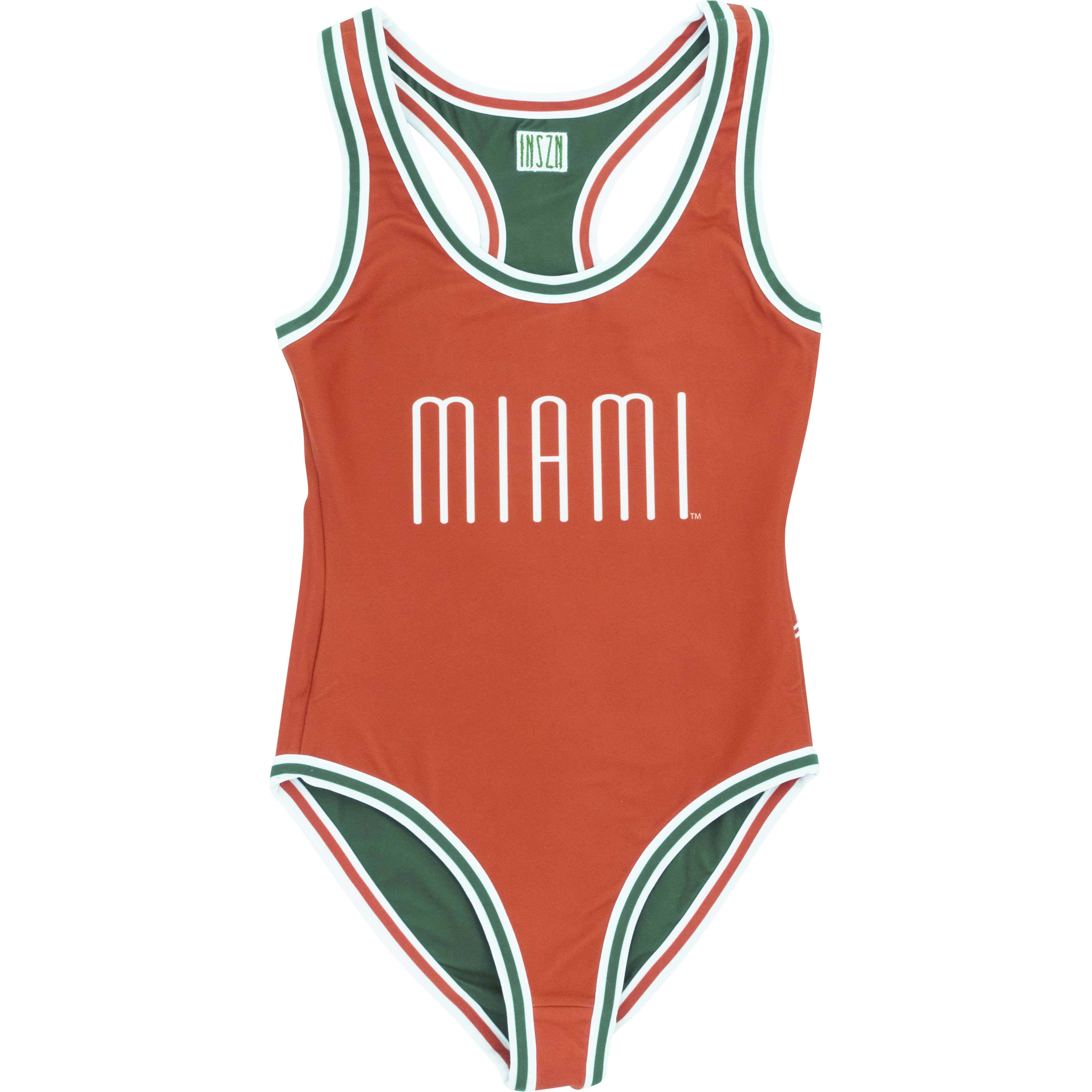 INSZN Miami Reversible Body Suit - Orange/Green