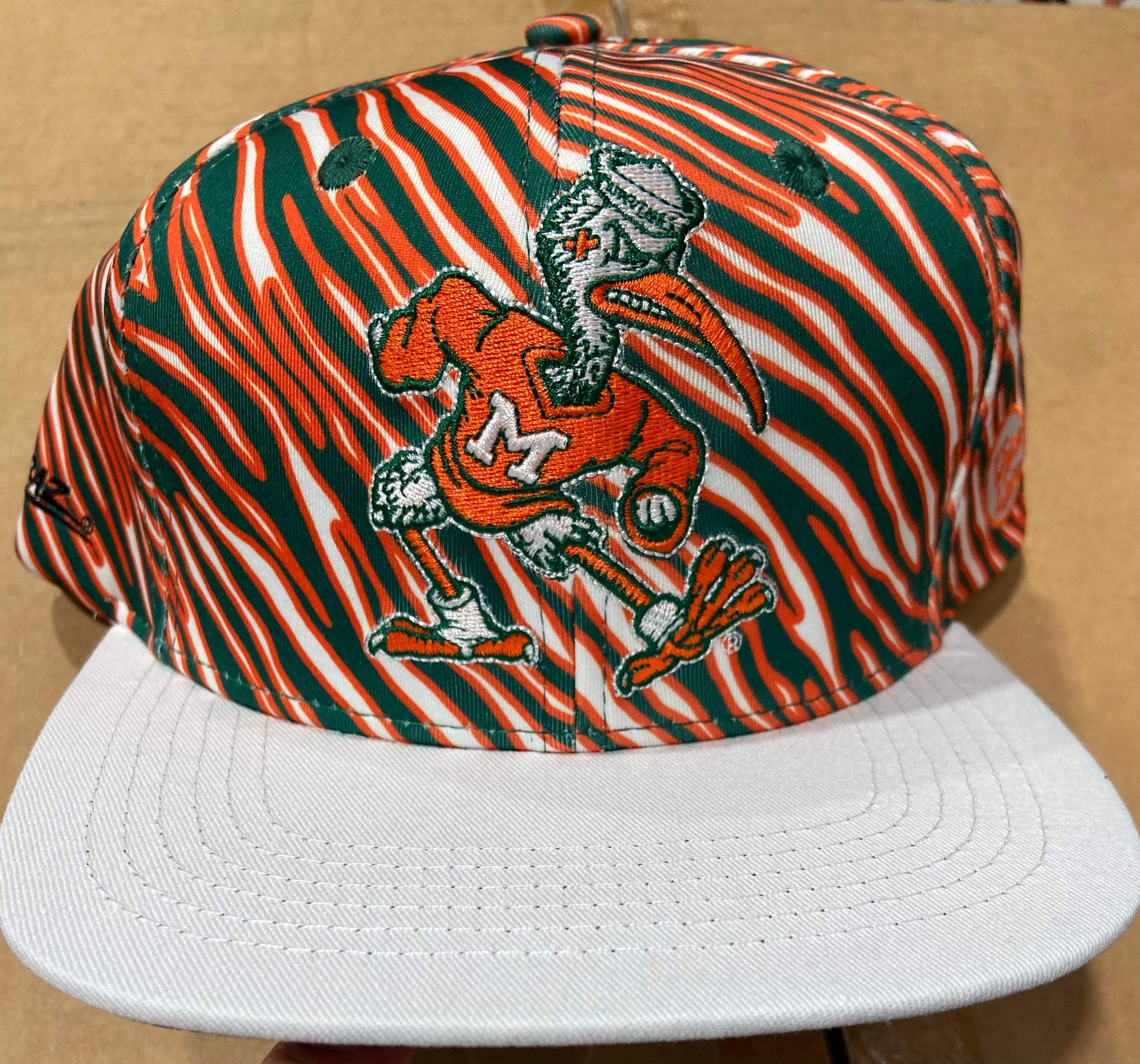 Miami Hurricanes Dyme Lyfe Zubaz Sebastian Zebra Snapback Hat