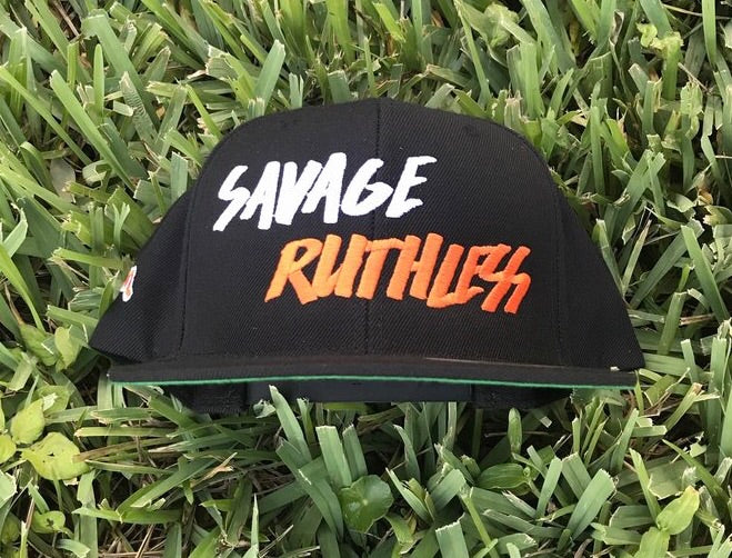 Duh Nation Savage Ruthless Snapback Hat - Black