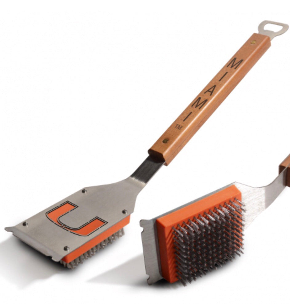 Miami Hurricanes Sportula Classic Grill Brush with Bottle Opener