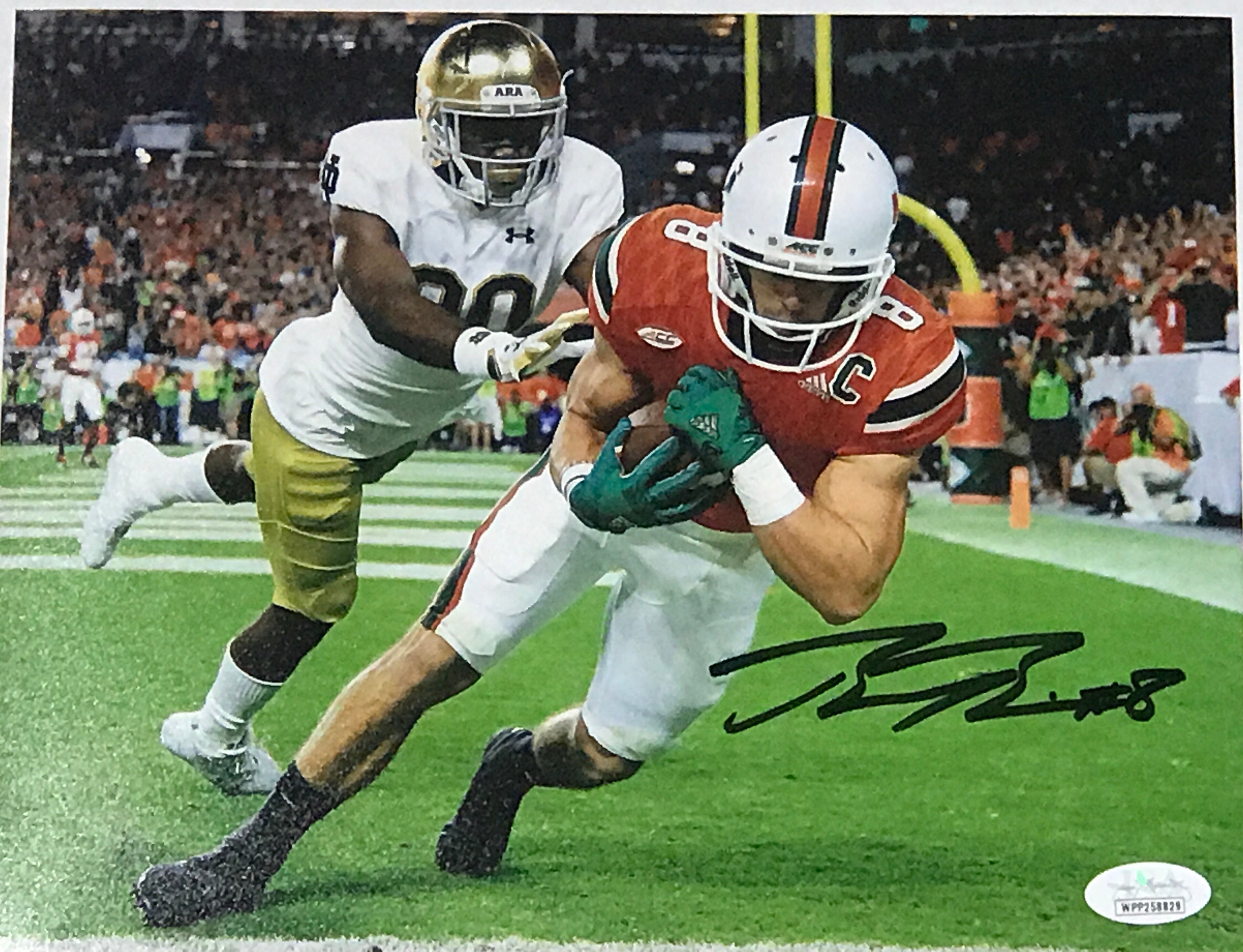 Braxton Berrios Signed Photo - ND TD