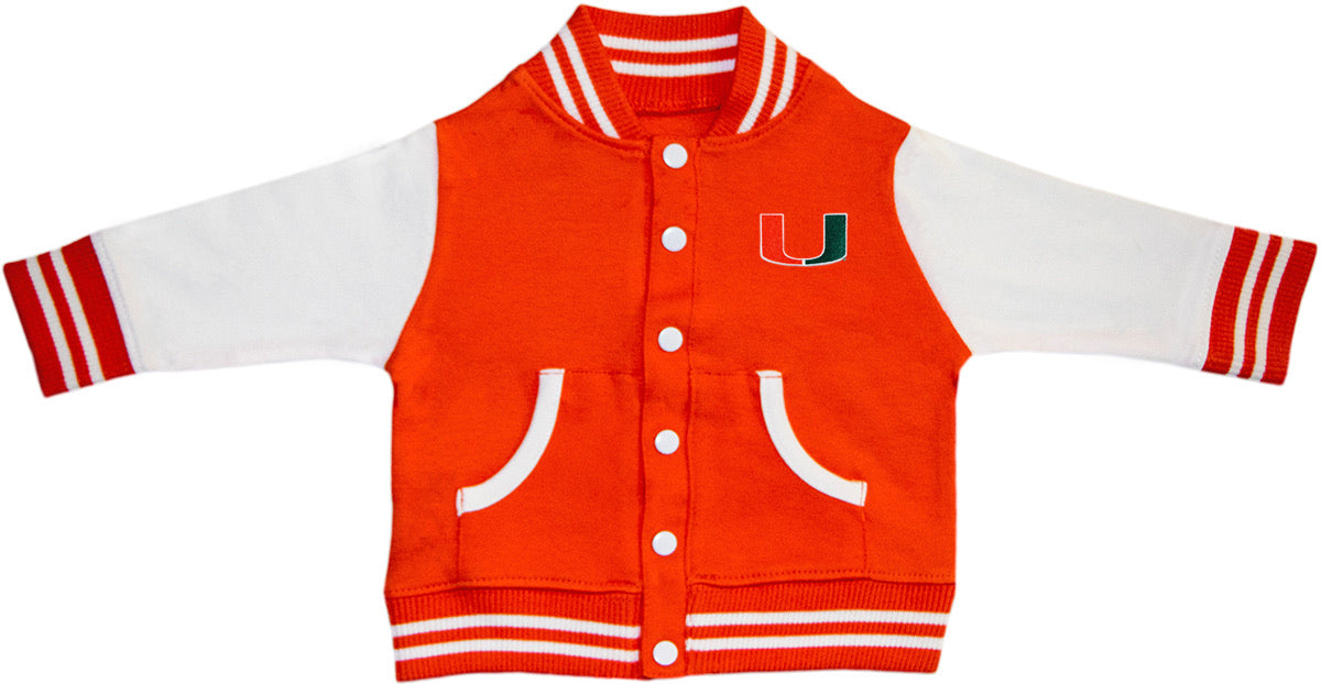Miami Hurricanes Infant/Toddler Varsity Jacket - Orange