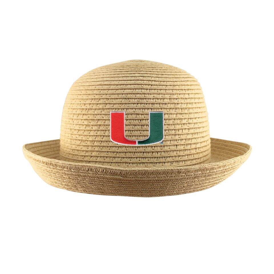Miami Hurricanes Youth Straw Bowler Hat - George