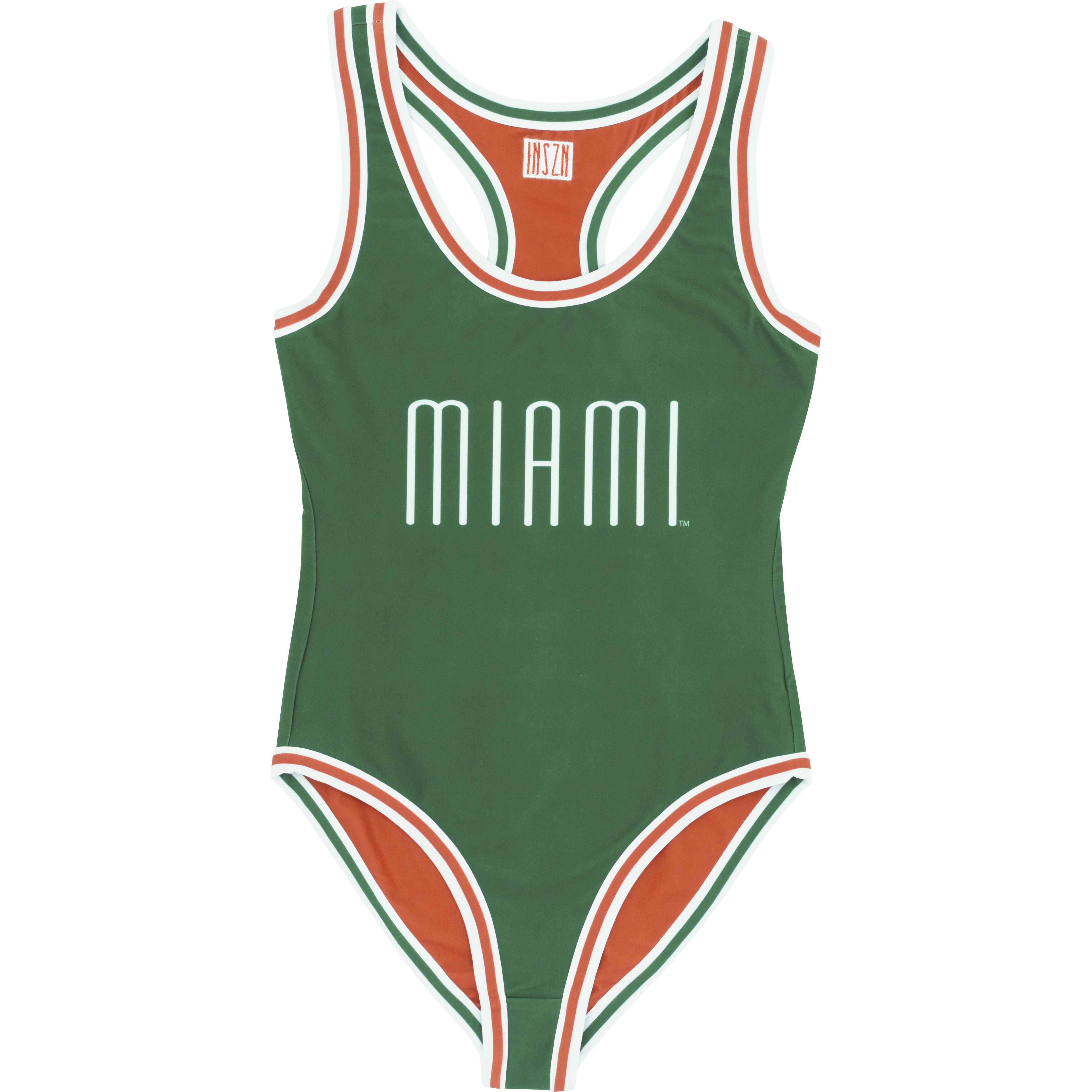 INSZN Miami Reversible Body Suit - Orange/Green