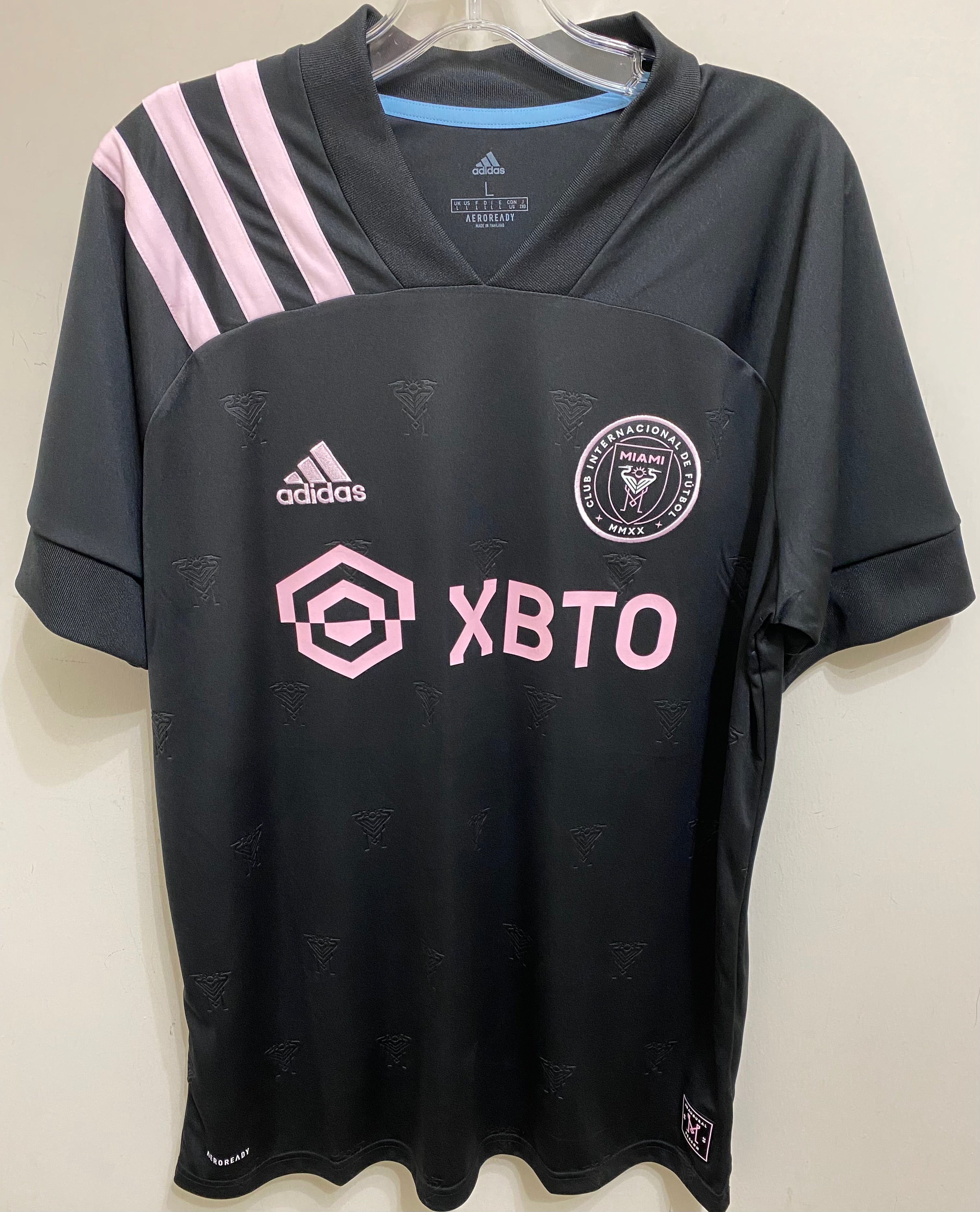 MLS Inter Miami CF 2020 IMCF Authentic Away Soccer Jersey with Sponsor Logo - Black