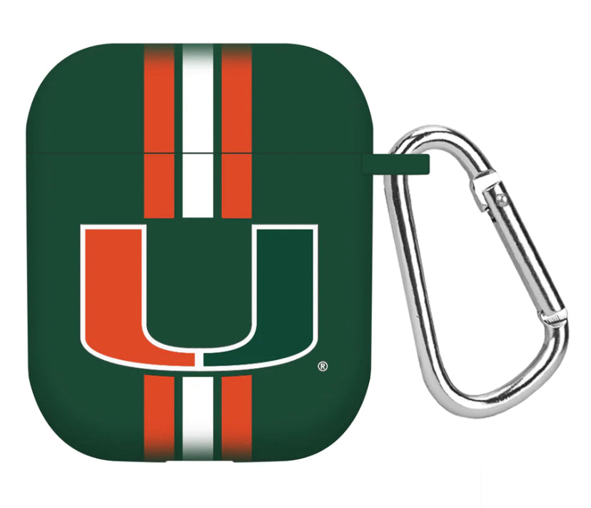 Miami Hurricanes AirPod Case Cover - Stripes