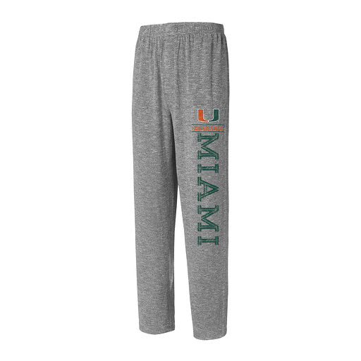 Miami Hurricanes Men's Marble Sweaterknit Pants - Heather Grey