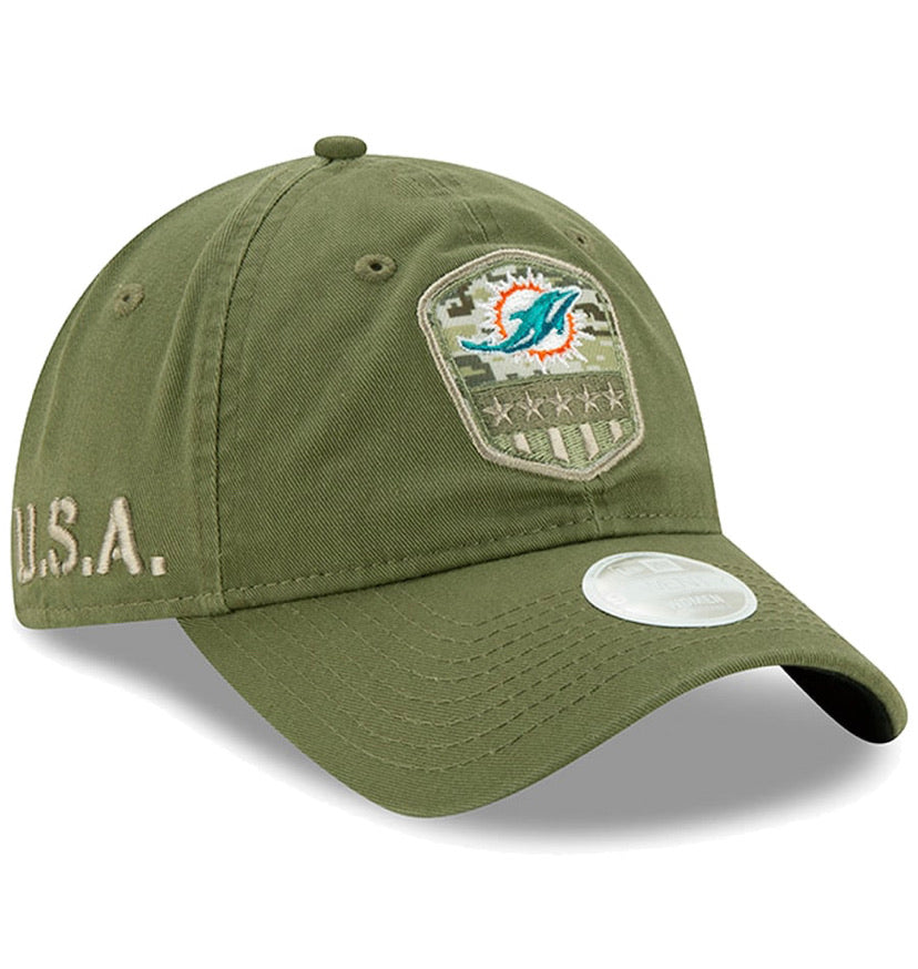 Miami Dolphins Women’s New Era Salute to Service 9Twenty Adjustable Hat
