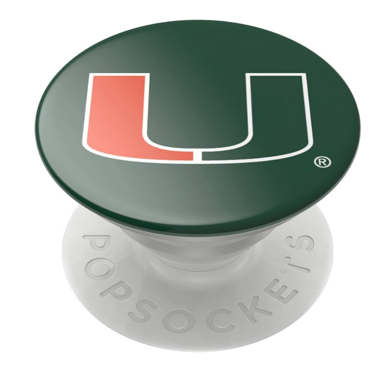Miami Hurricanes Popsocket U Logo - Green