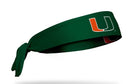 Miami Hurricanes Tie Headband U Logo - Green