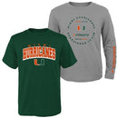 Miami Hurricanes Kids 3 in 1 Combo Pack Shirt Set