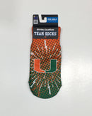 Miami Hurricanes Toddler Lightening Bolt Ankle Socks Size 6-11