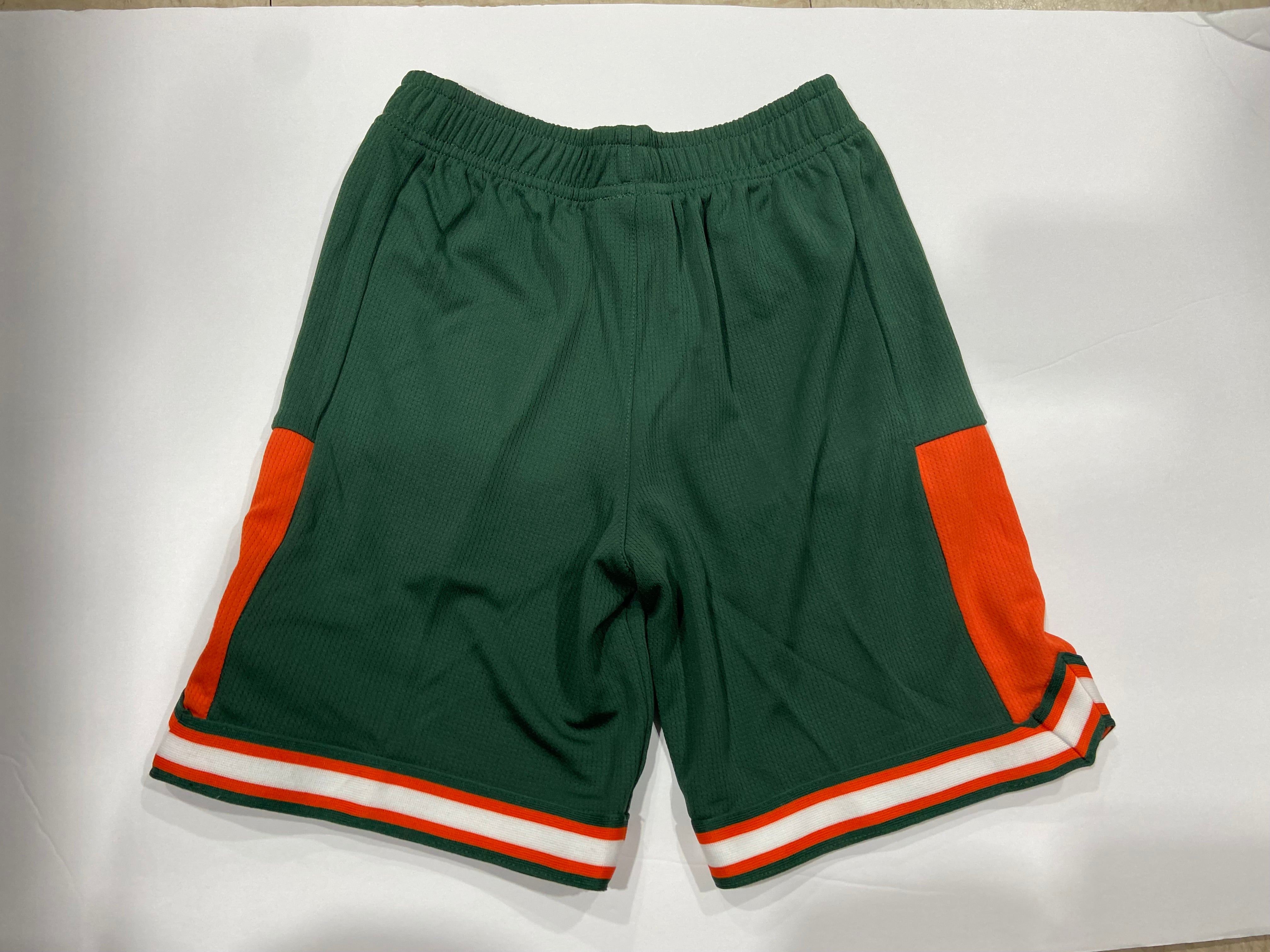 Miami Hurricanes Youth Authentic Style Basketball Shorts - Green