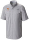 Miami Hurricanes Columbia Sebastian PFG Tamiami Low Drag Offshore Shirt   - Cool Grey