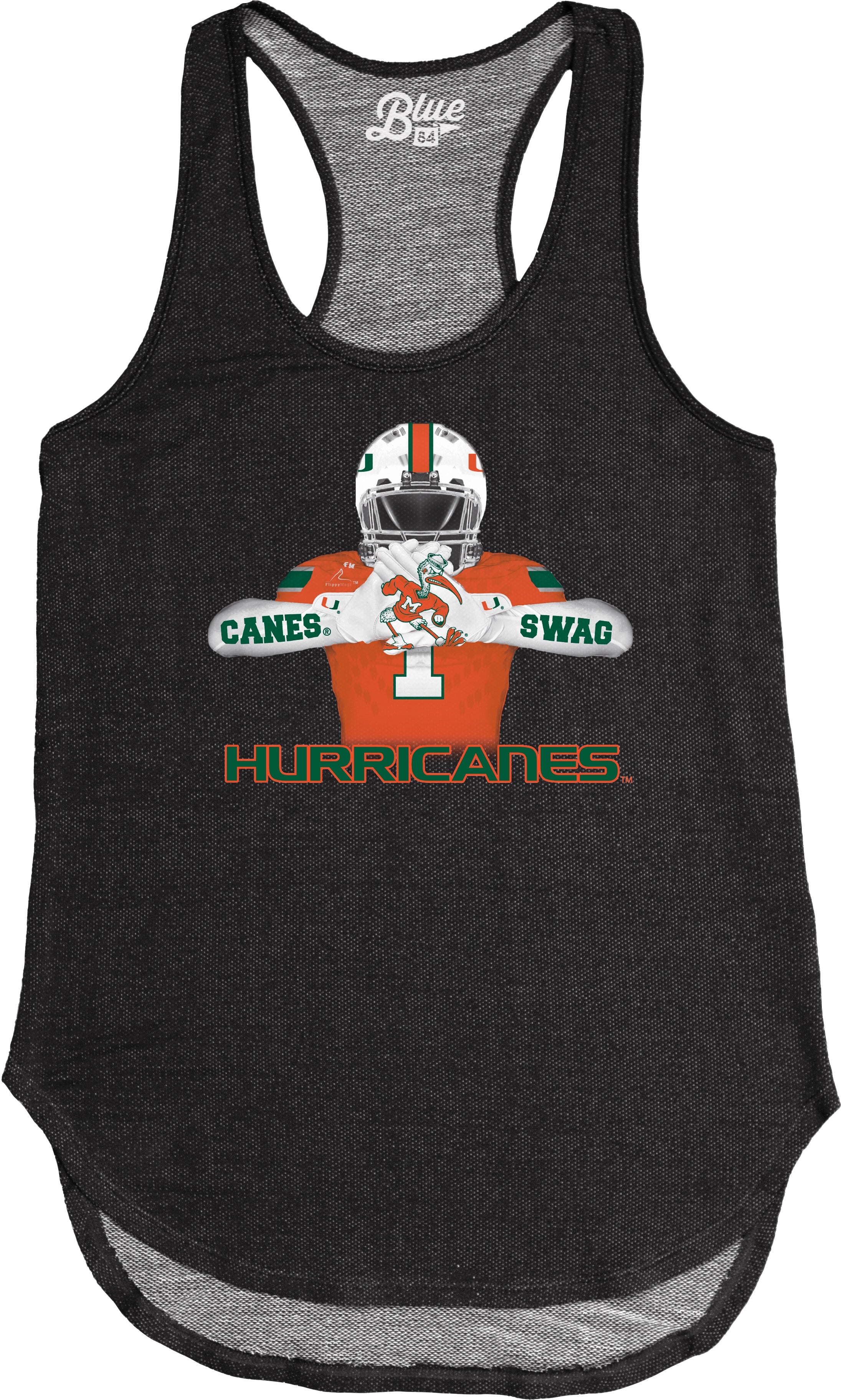 Miami Hurricanes Women's Flippy Magz Tank Top - Black