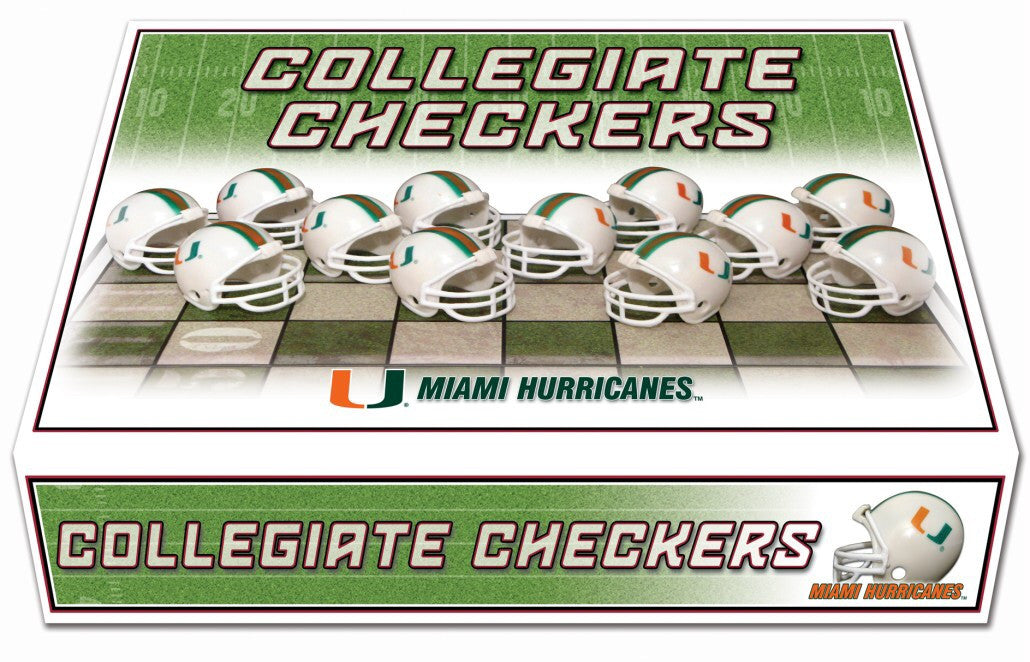 Miami Hurricanes Collegiate Checkers Game
