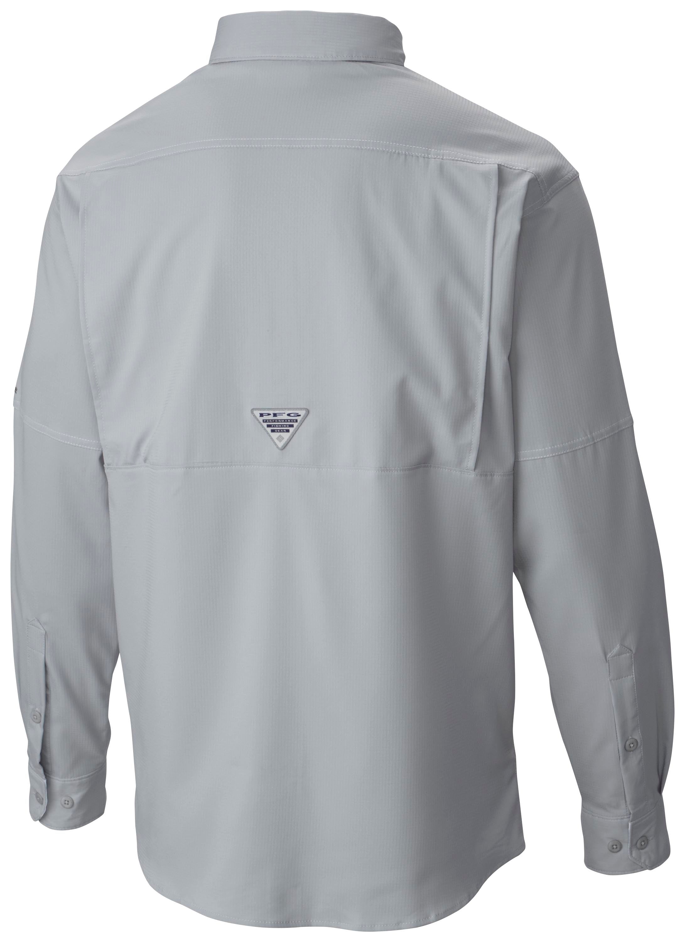 Miami Hurricanes Columbia Tamiami Low Drag L/S Shirt- Cool Grey