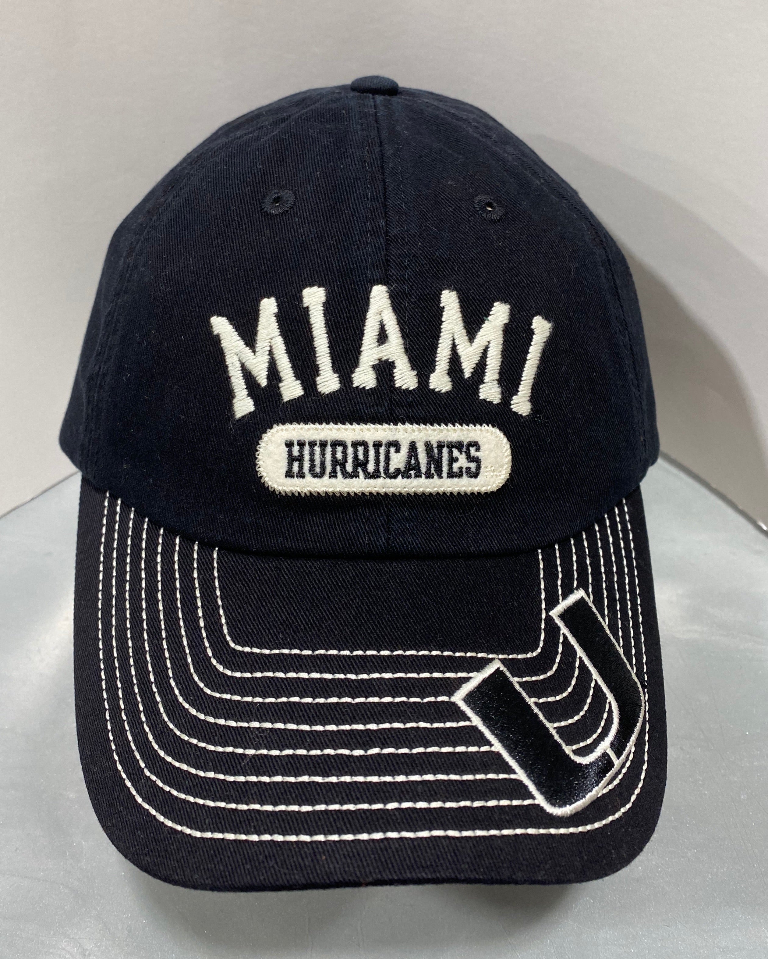 Miami Hurricanes adidas Adjustable Slouch Hat - Black