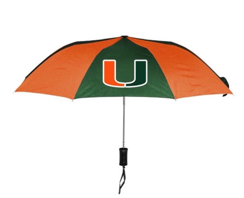 Miami Hurricanes Sporty Automatic Folding Umbrella