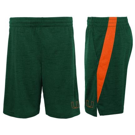 Miami Hurricanes Gen2 Youth Content Performance Shorts - Green