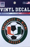 Miami Hurricanes Soccer Vinyl Decal