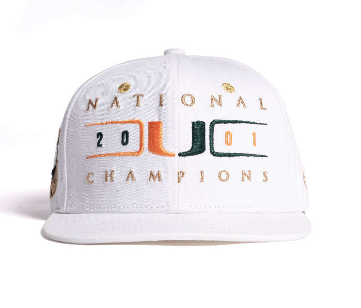 Miami Hurricanes Dyme Lyfe G.T.E. Champions Snapback Hat - White