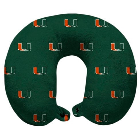 Miami Hurricanes Memory Foam Travel Pillow