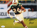 Autographed Travis Homer 8x10 Photo- Green Jersey