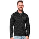 Miami Hurricanes Antigua 1/4 Zip Brigade Outerwear Pullover - Black