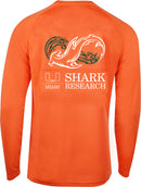 Miami Hurricanes Shark Research Seamount UPF 50+ L/S Fishing Shirt - Orange